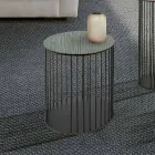 Mesa de centro com tampo redondo de madeira Made in Italy - Montebianco Viadurini