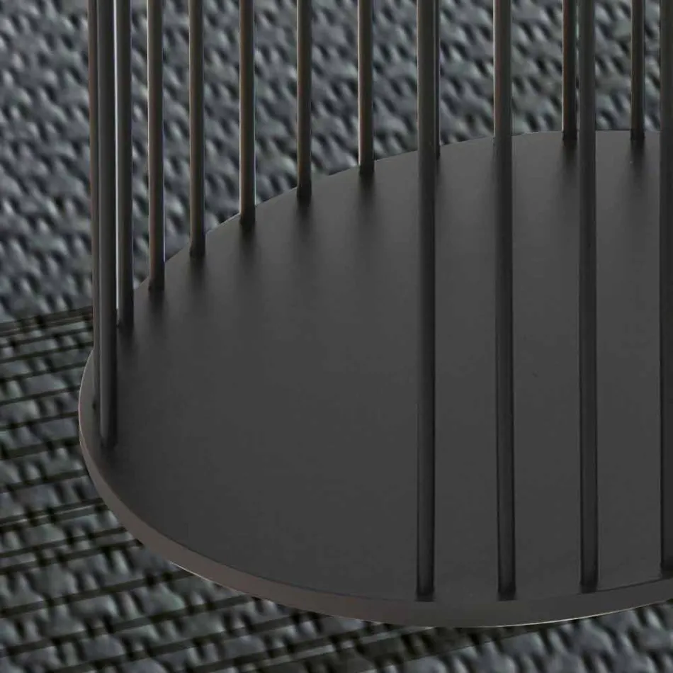 Mesa de centro com tampo redondo de madeira Made in Italy - Montebianco Viadurini