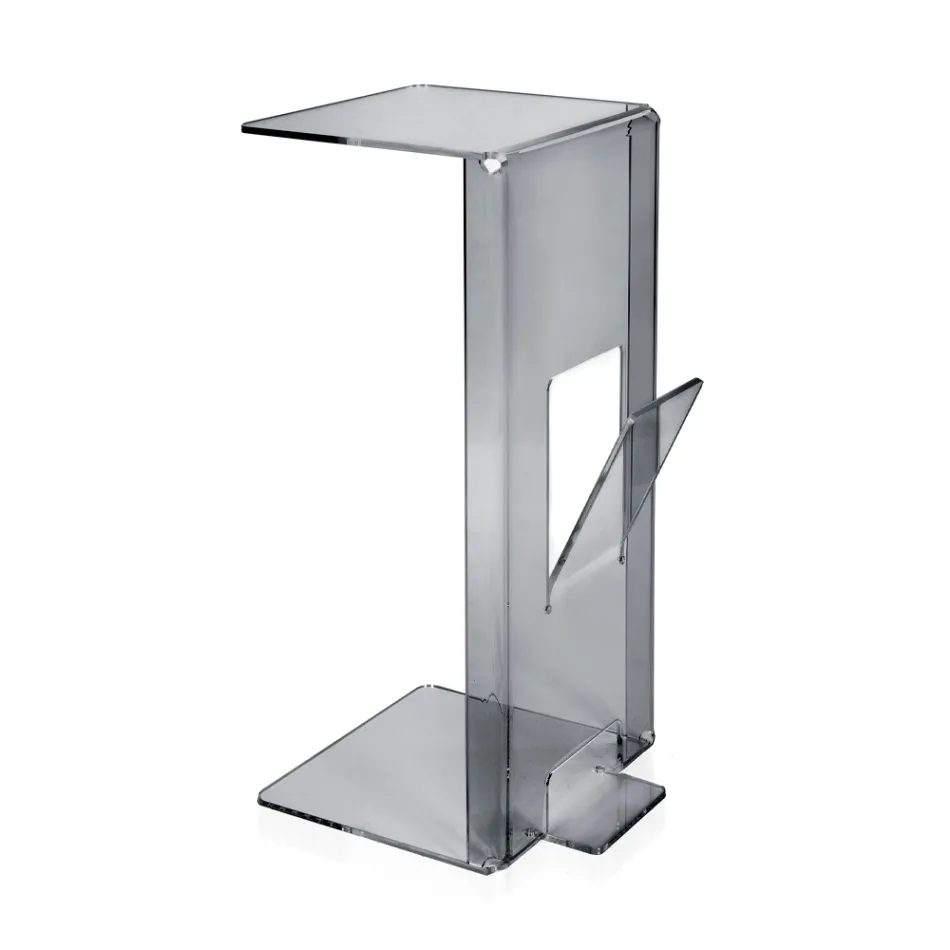 Mesa de centro com porta-revistas de acrílico fabricado na Itália - Belle Viadurini