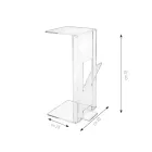 Mesa de centro com porta-revistas de acrílico fabricado na Itália - Belle Viadurini