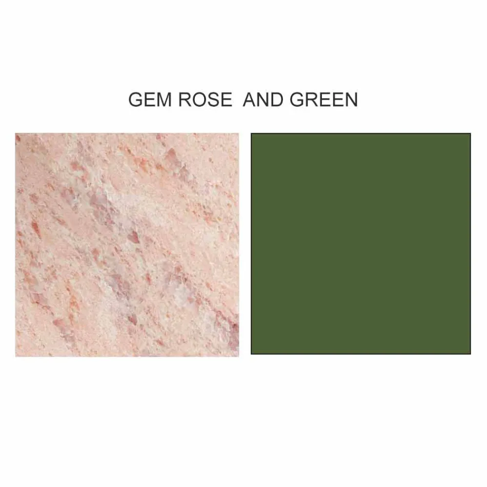 Mesa de centro de design com 2 tampos redondos em Gres Made in Italy - Estocolmo Viadurini