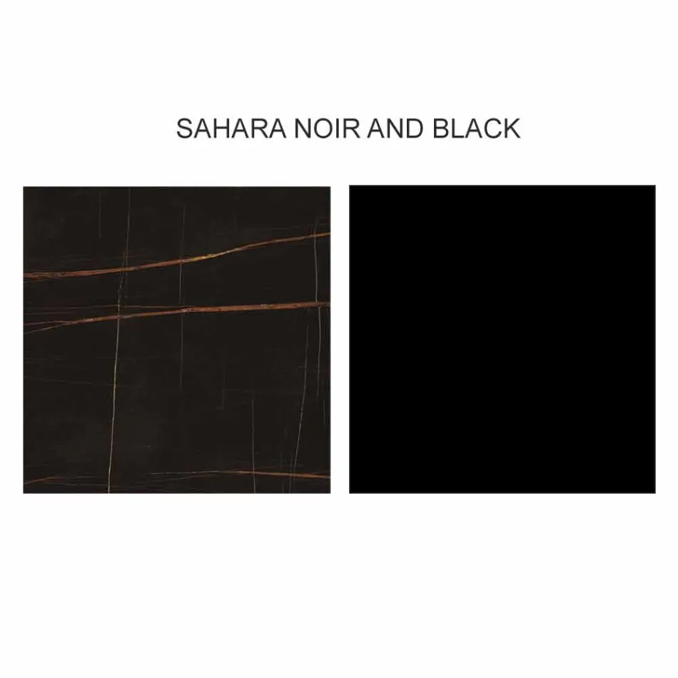 Mesa de centro de design com 2 tampos redondos em Gres Made in Italy - Estocolmo Viadurini