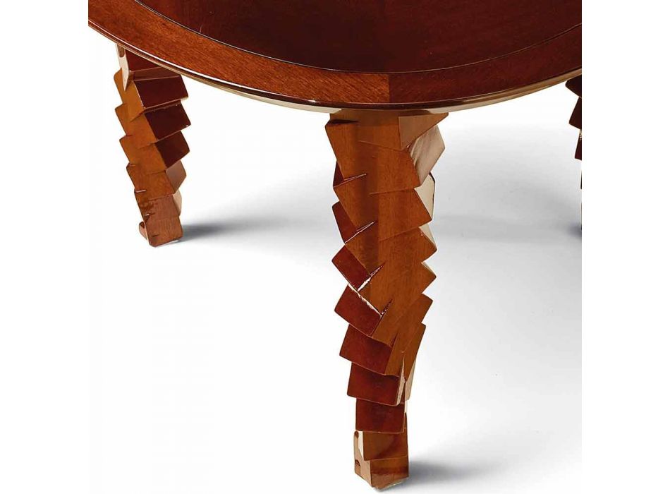 Design moderno mesa de café de madeira, feita na Itália, Loris Viadurini