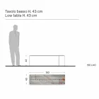 Mesa de Centro Design em Mármore com Base em Vidro Made in Italy - Molino Viadurini