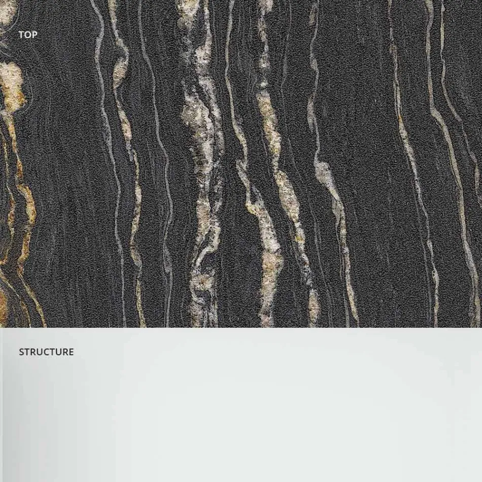 Mesa de Centro Design em Mármore com Base em Vidro Made in Italy - Molino Viadurini