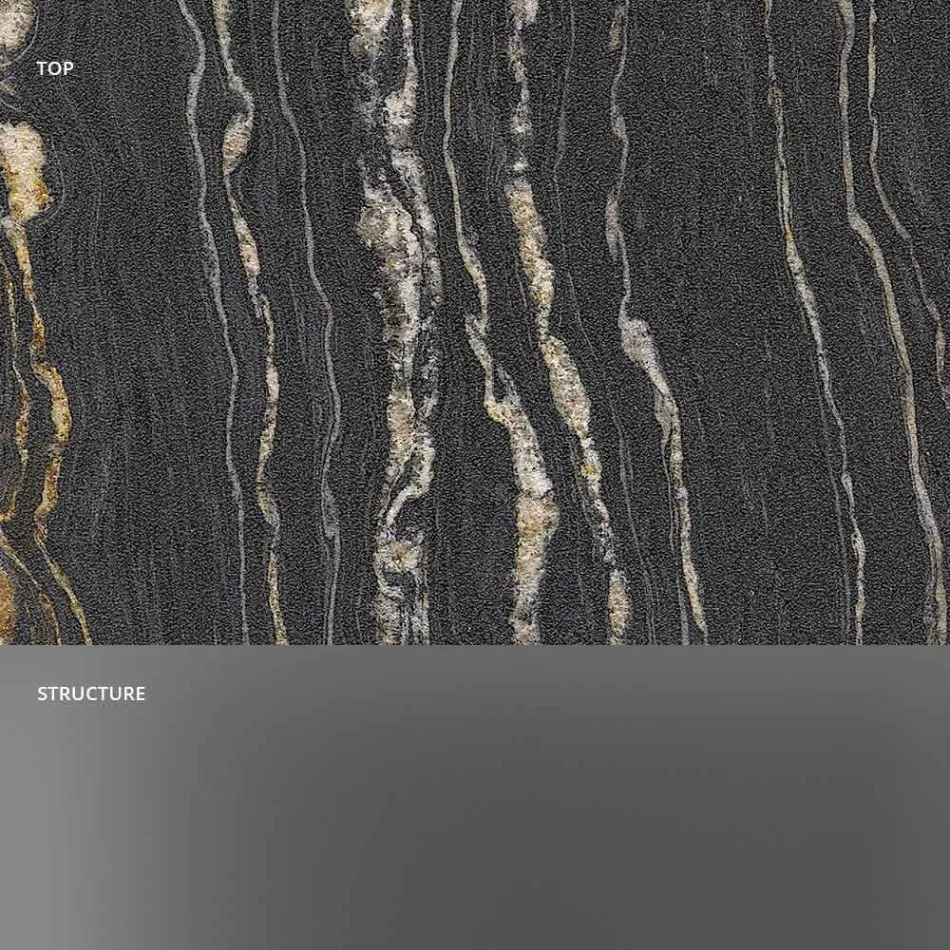 Mesa de Centro Design em Mármore com Base em Vidro Made in Italy - Molino Viadurini