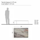 Mesa de Centro Design em Mármore com Base em Vidro Made in Italy - Molino Viadurini