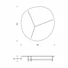 Mesa de Centro Design em Vidro com Base Metálica Made in Italy - Cinci Viadurini