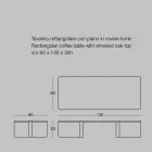Mesa de Centro Luxo em Metal Colorido e Tampo de Madeira - Anacleto Viadurini