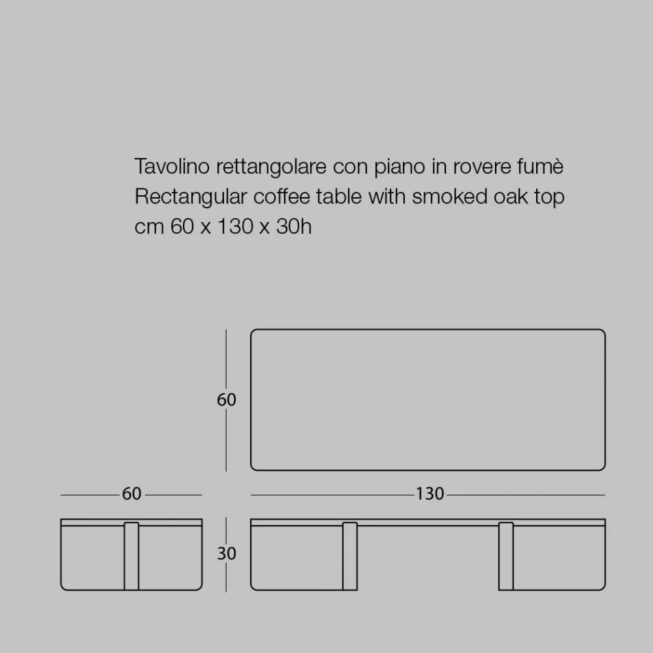Mesa de Centro Luxo em Metal Colorido e Tampo de Madeira - Anacleto Viadurini