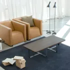 Mesa de Centro Luxo em Metal Colorido e Tampo de Madeira - Anacleto Viadurini