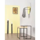 Mesa de centro de aço com bandeja de cinza feita na Itália - renda Viadurini