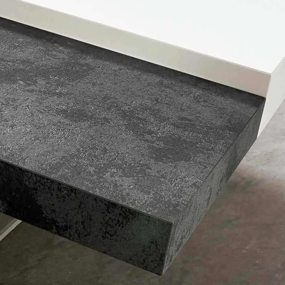 Mesa de centro Fenix com pés transparentes Made in Italy - Justin Viadurini