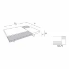 Mesa de centro Fenix com pés transparentes Made in Italy - Justin Viadurini