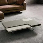 Mesa de centro Fenix com pés transparentes Made in Italy - Justin Viadurini