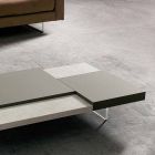Mesa de centro Fenix com pés transparentes Made in Italy - Justin Viadurini