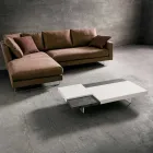 Mesa de centro Fenix com pés transparentes Made in Italy - Justin Viadurini