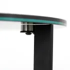 Mesa de centro de grés com base de aço fabricada na Itália - Aspira Viadurini