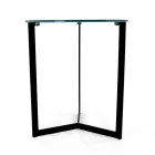 Mesa de centro de grés com base de aço fabricada na Itália - Aspira Viadurini