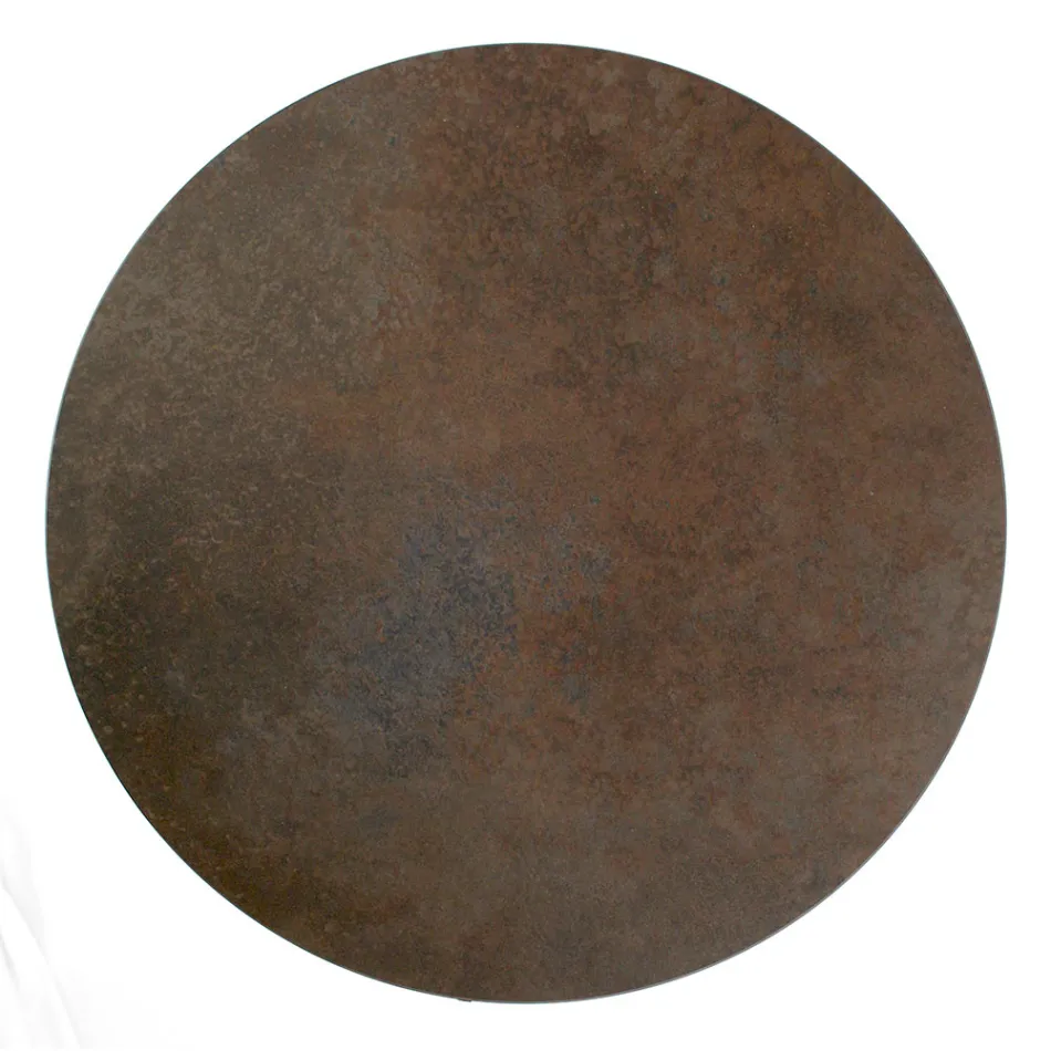 Mesa de centro de grés com base de aço fabricada na Itália - Aspira Viadurini