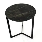 Mesa de centro de grés com base de aço fabricada na Itália - Aspira Viadurini