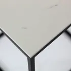 Mesa de centro de grés e base de aço fabricada na Itália - Birba Viadurini