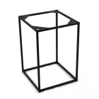 Mesa de centro de grés e base de aço fabricada na Itália - Birba Viadurini