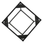 Mesa de centro de grés e base de aço fabricada na Itália - Birba Viadurini