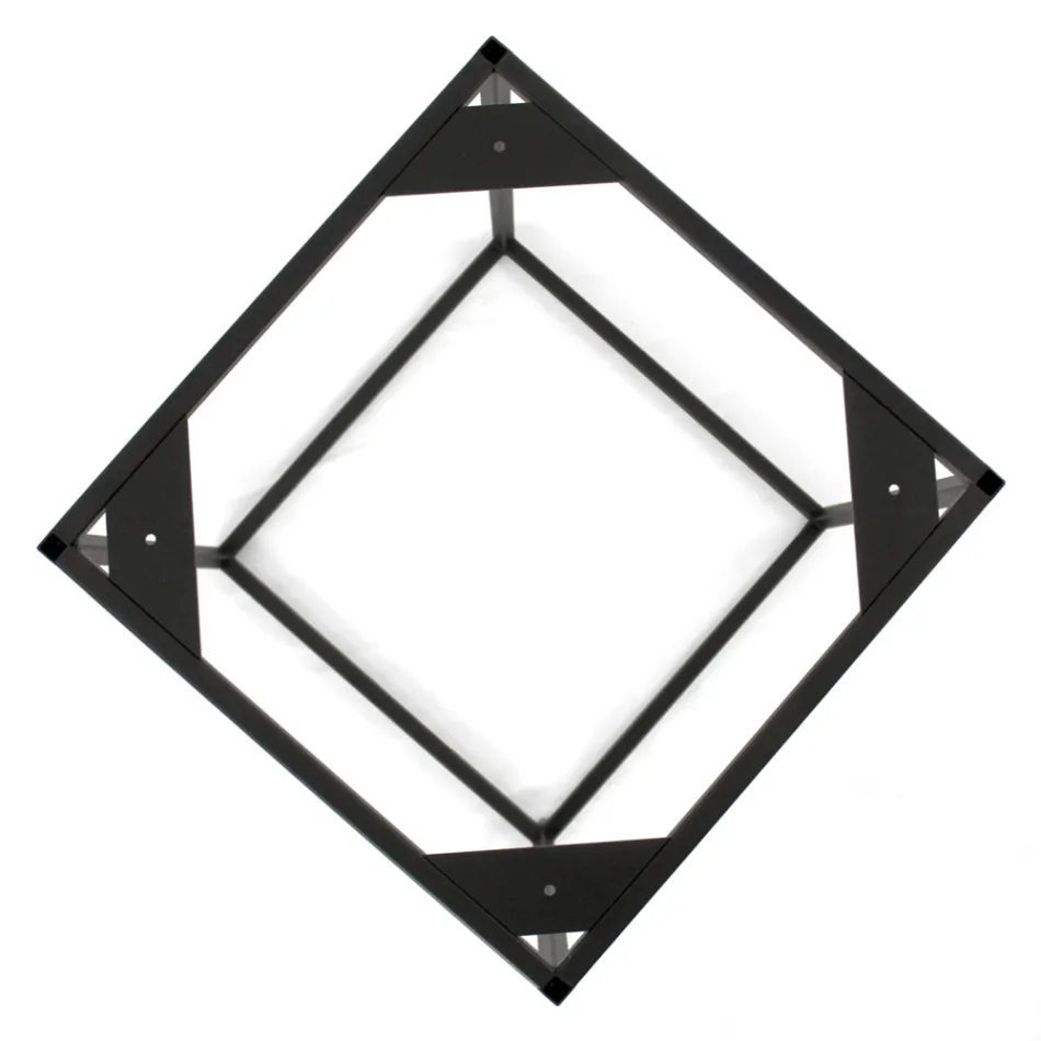 Mesa de centro de grés e base de aço fabricada na Itália - Birba Viadurini