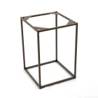 Mesa de centro de grés e base de aço fabricada na Itália - Birba Viadurini