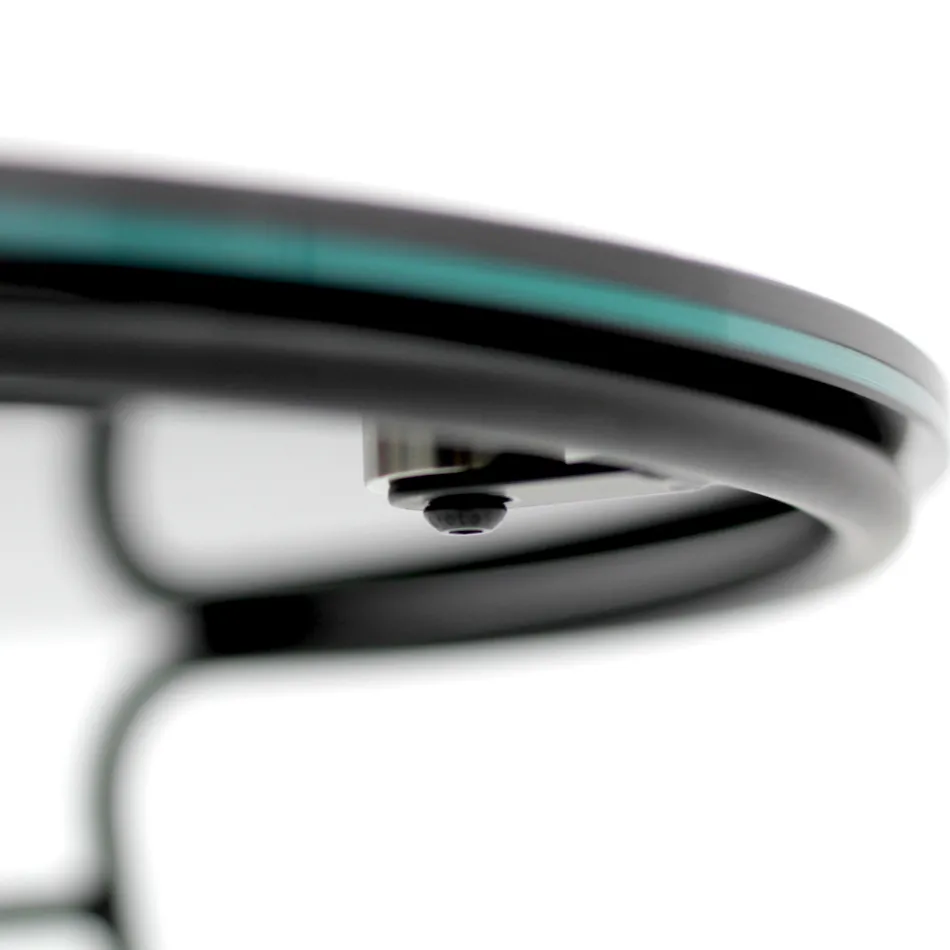 Mesa de Centro em Porcelana Grès e Base Redonda Made in Italy - Tullia Viadurini