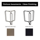 Mesa de centro em grés redondo e base com 3 luas crescentes Made in Italy - Arepa Viadurini