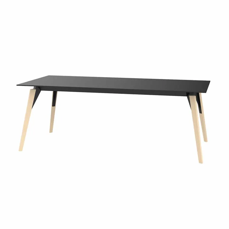 Mesa de Centro em Branco ou Preto Laminado em 2 Tamanhos - Faz Wood by Vondom Viadurini