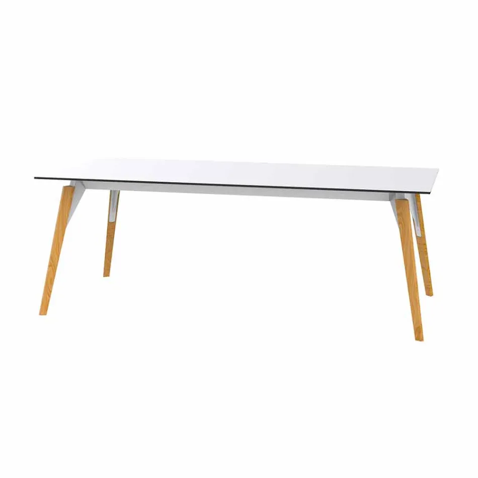 Mesa de Centro em Branco ou Preto Laminado em 2 Tamanhos - Faz Wood by Vondom Viadurini