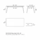 Mesa de Centro em Branco ou Preto Laminado em 2 Tamanhos - Faz Wood by Vondom Viadurini