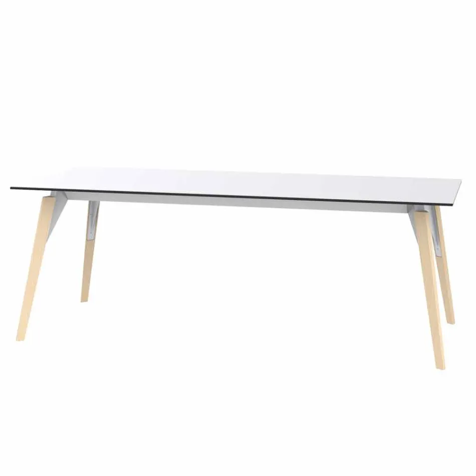 Mesa de Centro em Branco ou Preto Laminado em 2 Tamanhos - Faz Wood by Vondom Viadurini