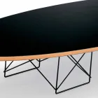 Mesa de centro em laminado preto e aço lacado fabricado na Itália - Persefone Viadurini