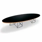 Mesa de centro em laminado preto e aço lacado fabricado na Itália - Persefone Viadurini