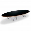Mesa de centro em laminado preto e aço lacado fabricado na Itália - Persefone