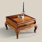Mesa de centro em madeira de nogueira com gaveta feita na Itália - Hastings Viadurini