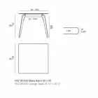 Mesa de Centro em Madeira e Hpl Várias Cores 2 Tamanhos - Faz Wood by Vondom Viadurini