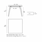 Mesa de Centro em Madeira e Hpl Várias Cores 2 Tamanhos - Faz Wood by Vondom Viadurini