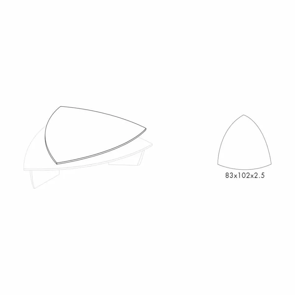 Mesa de centro em Mdf lacado com tampo giratório Made in Italy - Lisa Viadurini