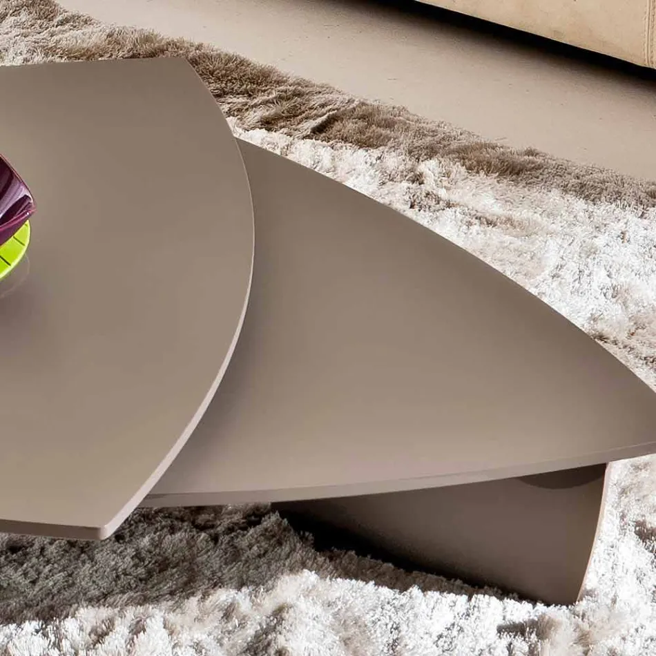 Mesa de centro em Mdf lacado com tampo giratório Made in Italy - Lisa Viadurini