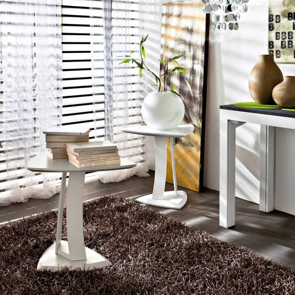 Mesa de Centro em Mdf Lacado Fabricado na Itália, Alta Qualidade - Lisa Viadurini