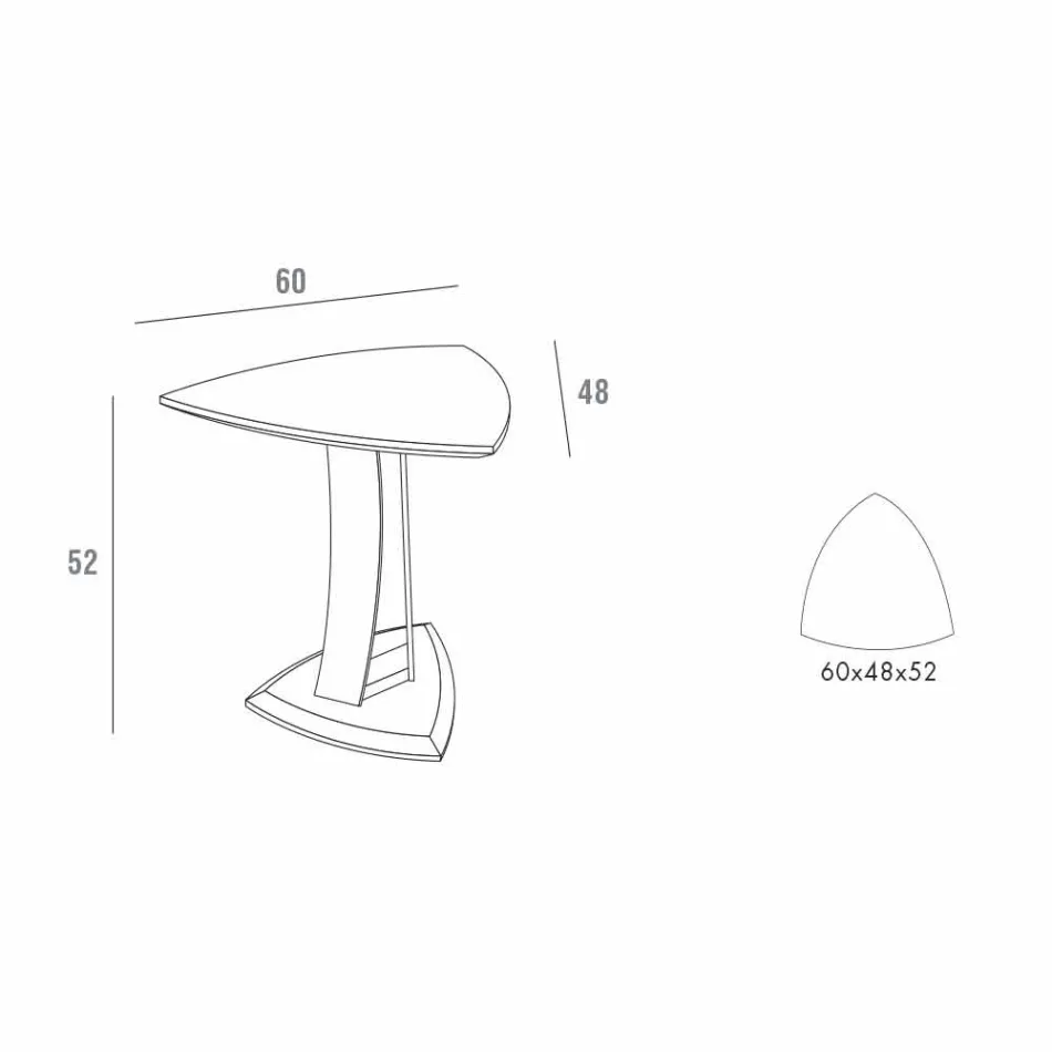 Mesa de Centro em Mdf Lacado Fabricado na Itália, Alta Qualidade - Lisa Viadurini
