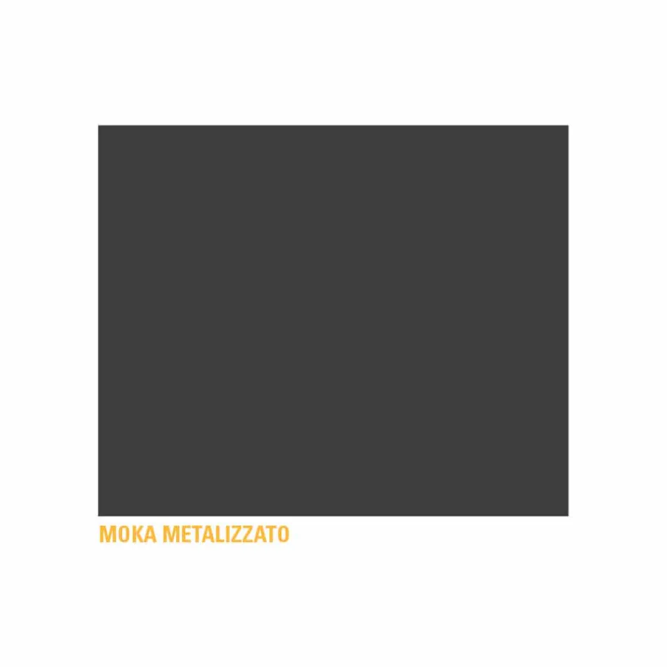 Mesa de centro de metal com bandeja para recipientes Made in Italy - Numbo Viadurini