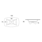 Mesa de centro de metal Tampo de cerâmica com armazenamento - Emirate Viadurini