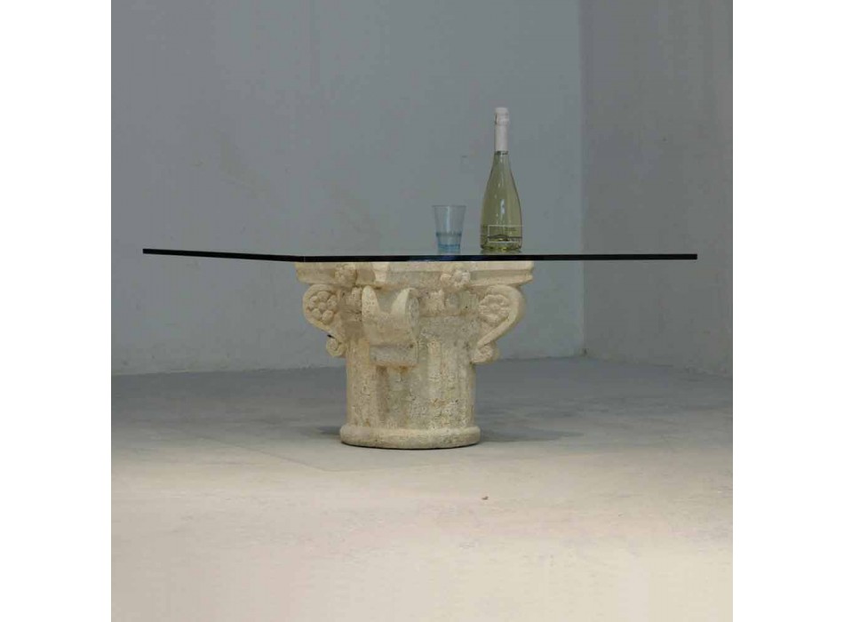 Espreguiçadeira contemporânea em pedra e cristal do design clássico Balos Viadurini