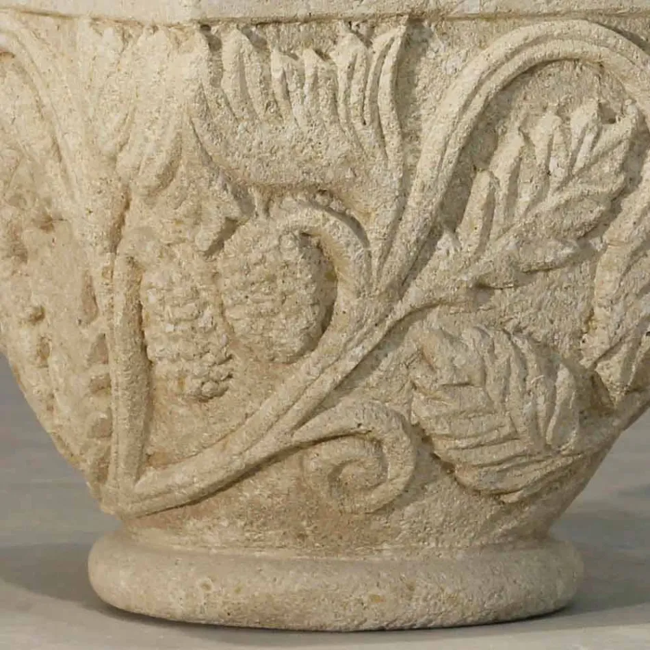 Mesa de centro de pedra e cristal estilo tradicional Mytros Viadurini